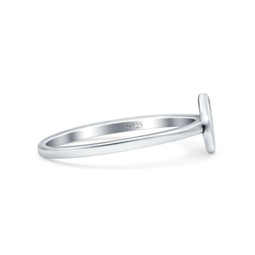 Hamsa Ring Oxidized Band Solid 925 Sterling Silver Thumb Ring (7mm)
